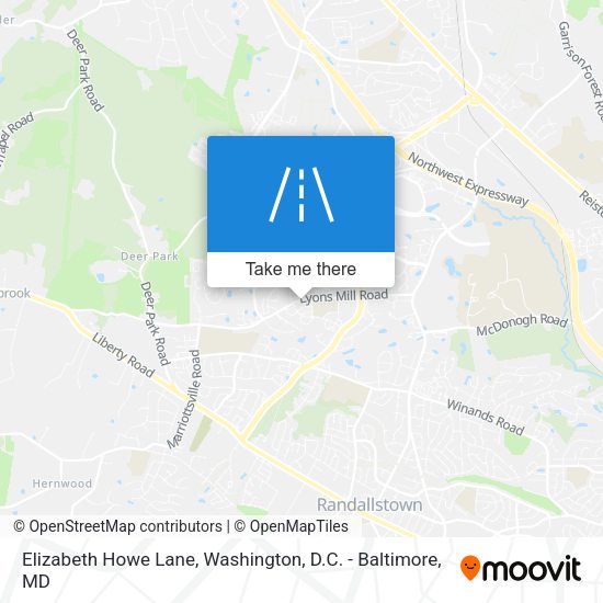 Mapa de Elizabeth Howe Lane