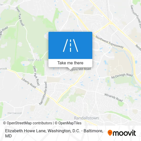 Elizabeth Howe Lane map