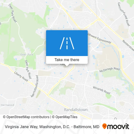 Virginia Jane Way map