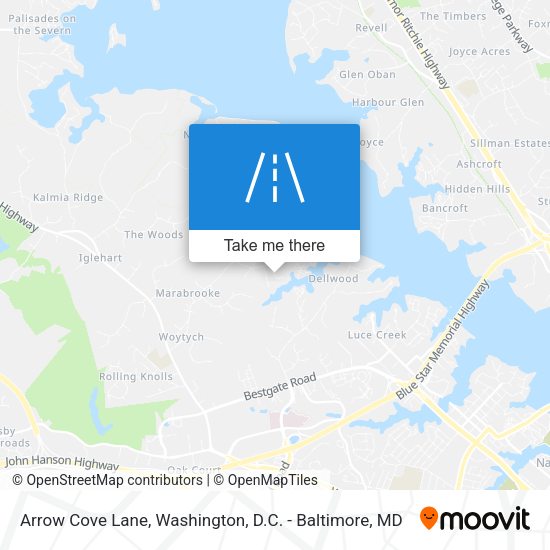 Arrow Cove Lane map