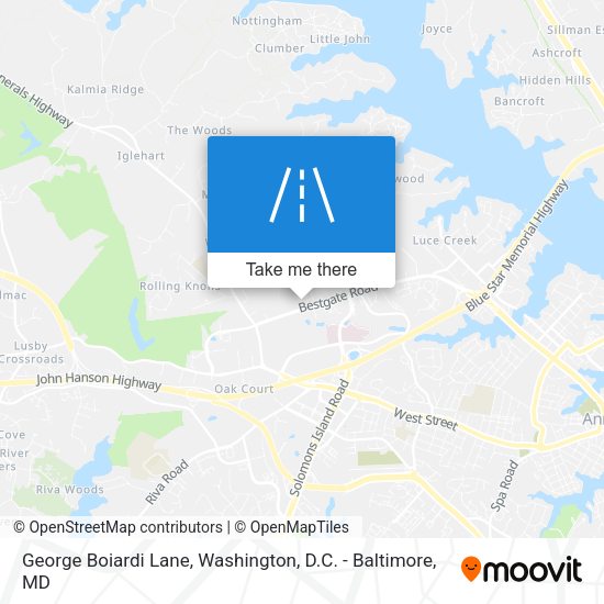 George Boiardi Lane map