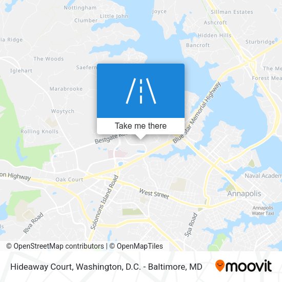 Mapa de Hideaway Court
