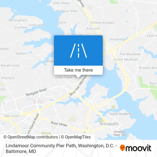 Lindamoor Community Pier Path map