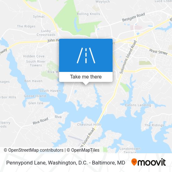 Pennypond Lane map