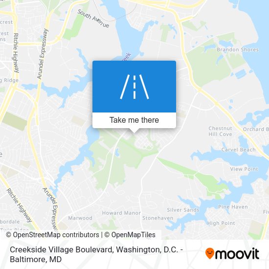 Creekside Village Boulevard map