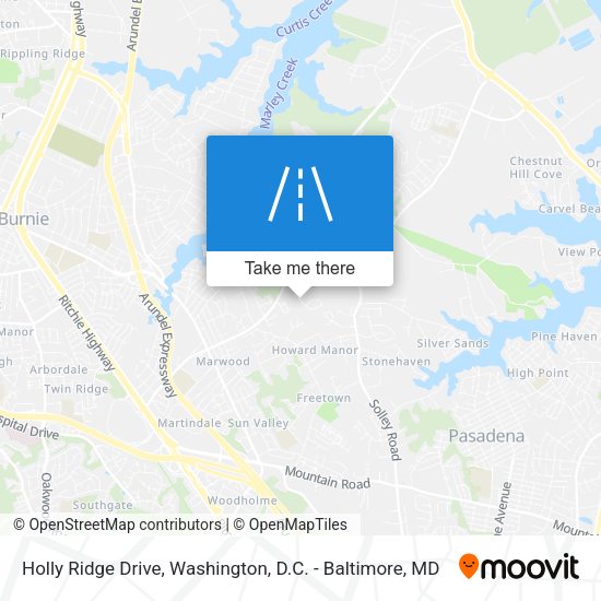 Mapa de Holly Ridge Drive
