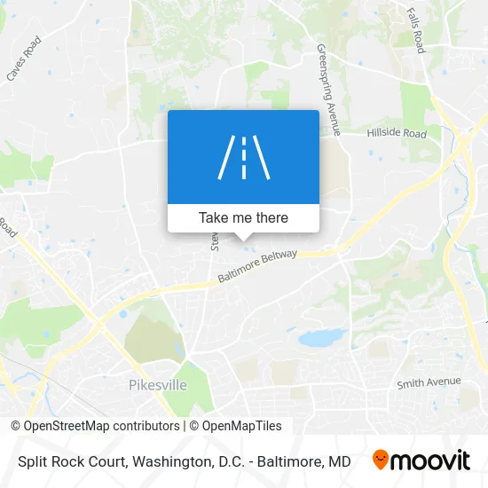 Split Rock Court map