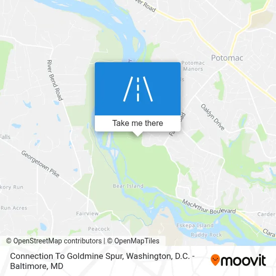 Connection To Goldmine Spur map