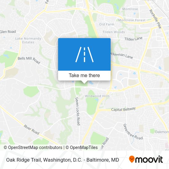Mapa de Oak Ridge Trail