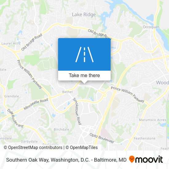 Southern Oak Way map