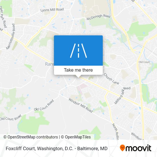 Mapa de Foxcliff Court