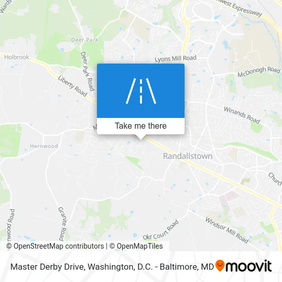 Master Derby Drive map