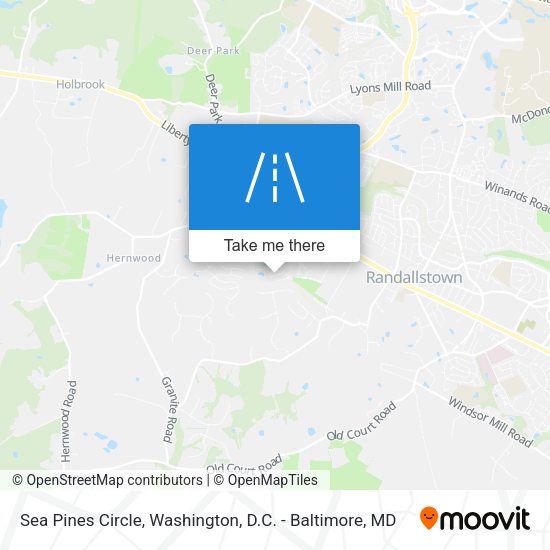 Sea Pines Circle map