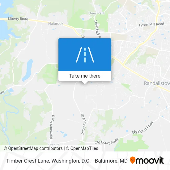 Timber Crest Lane map