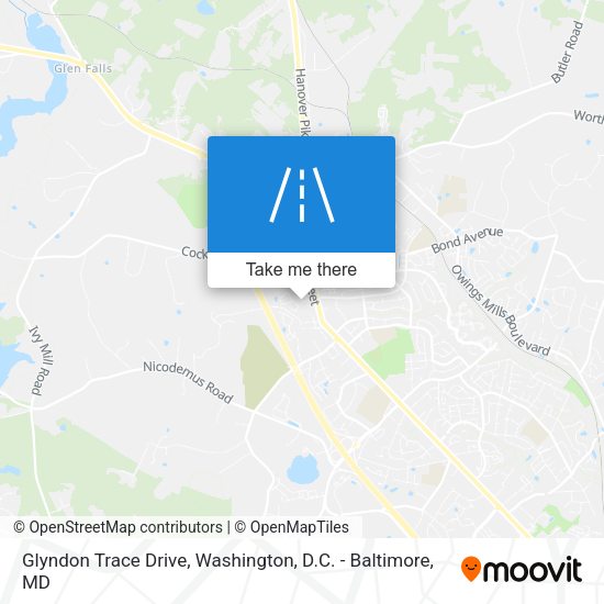 Glyndon Trace Drive map