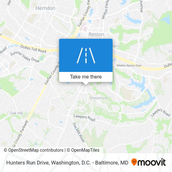Hunters Run Drive map