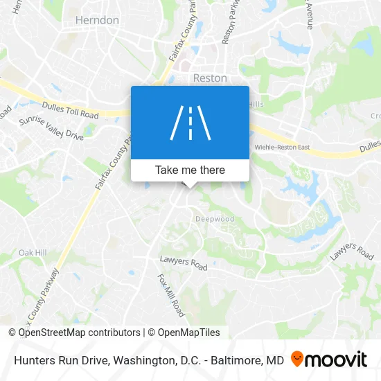 Hunters Run Drive map