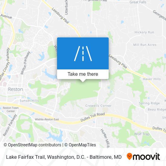 Mapa de Lake Fairfax Trail