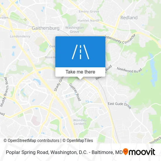 Poplar Spring Road map