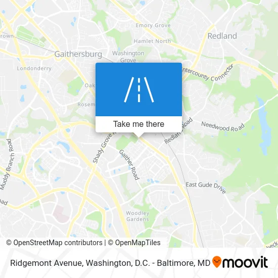 Ridgemont Avenue map