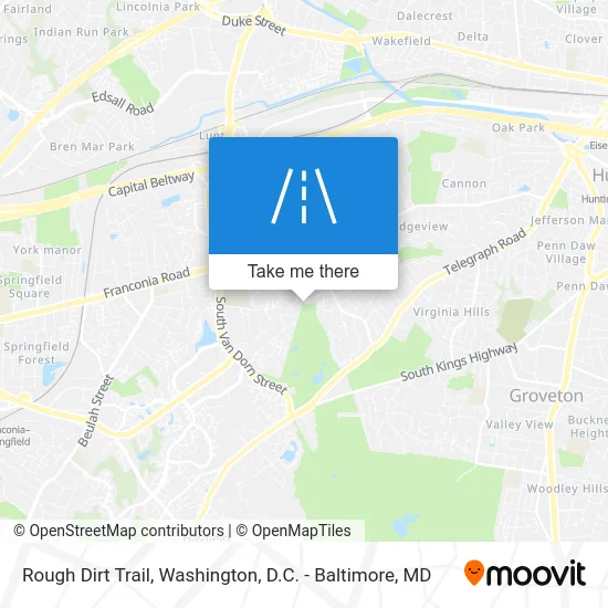 Rough Dirt Trail map