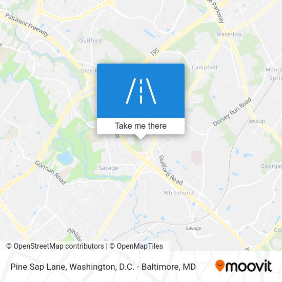 Pine Sap Lane map