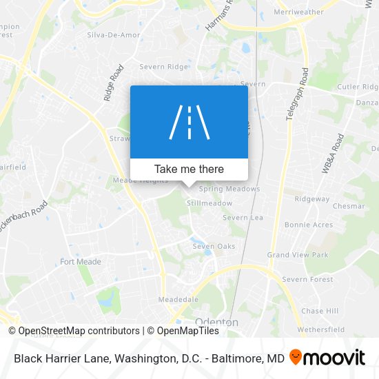 Black Harrier Lane map