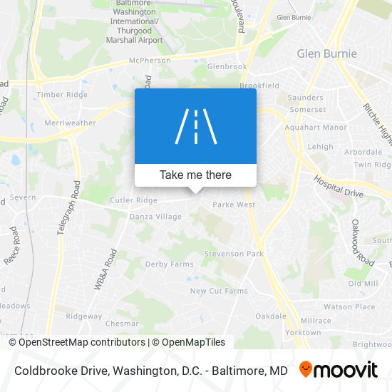 Mapa de Coldbrooke Drive