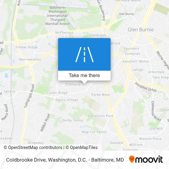 Coldbrooke Drive map