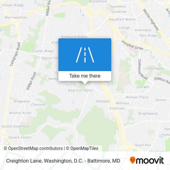 Creighton Lane map