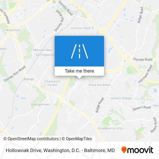 Hollowoak Drive map