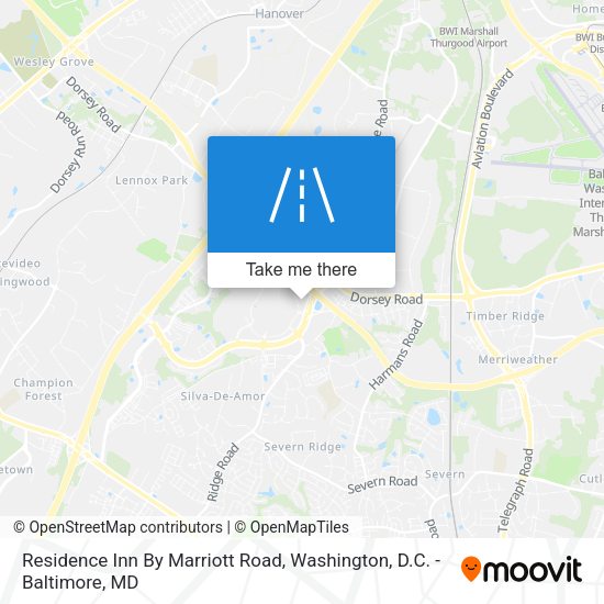 Mapa de Residence Inn By Marriott Road