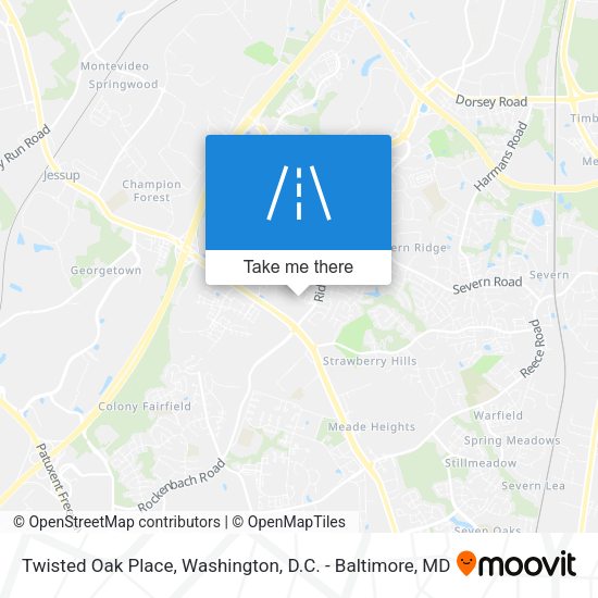Twisted Oak Place map