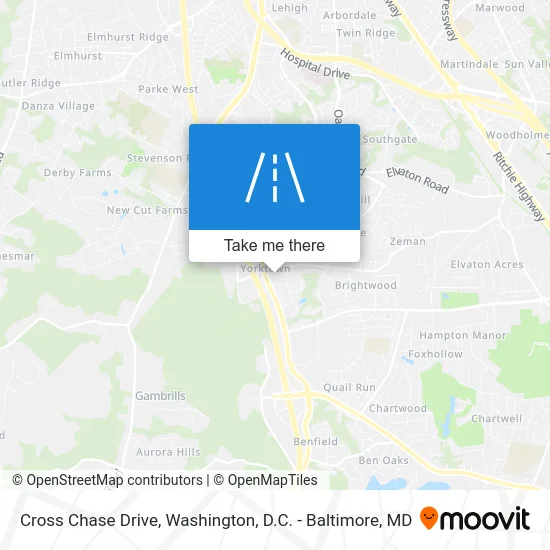 Cross Chase Drive map