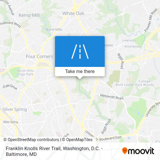 Franklin Knolls River Trail map