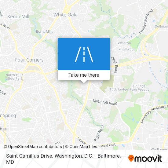 Saint Camillus Drive map