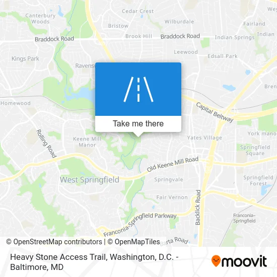 Heavy Stone Access Trail map