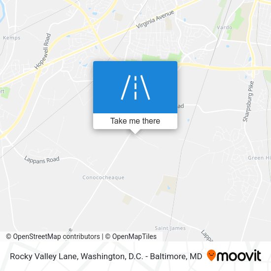 Rocky Valley Lane map