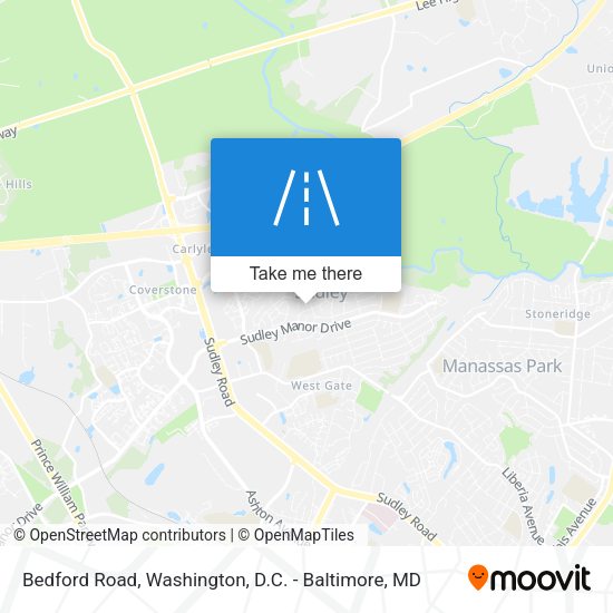 Bedford Road map