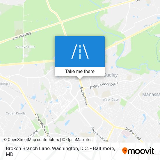 Broken Branch Lane map