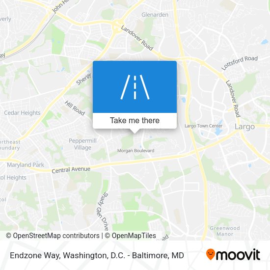 Endzone Way map