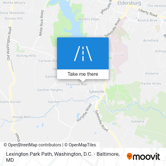 Lexington Park Path map