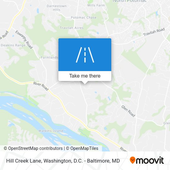 Hill Creek Lane map