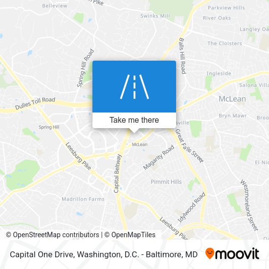 Capital One Drive map