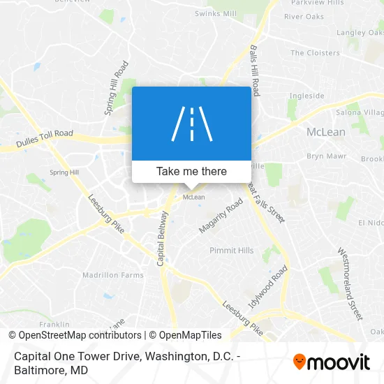 Capital One Tower Drive map