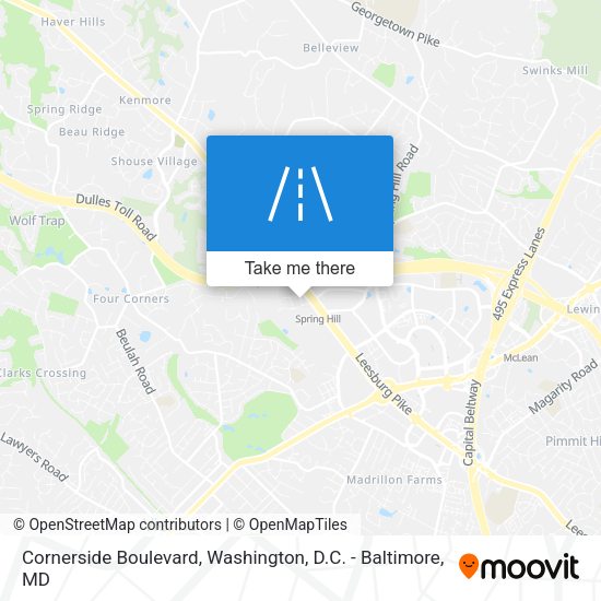 Cornerside Boulevard map