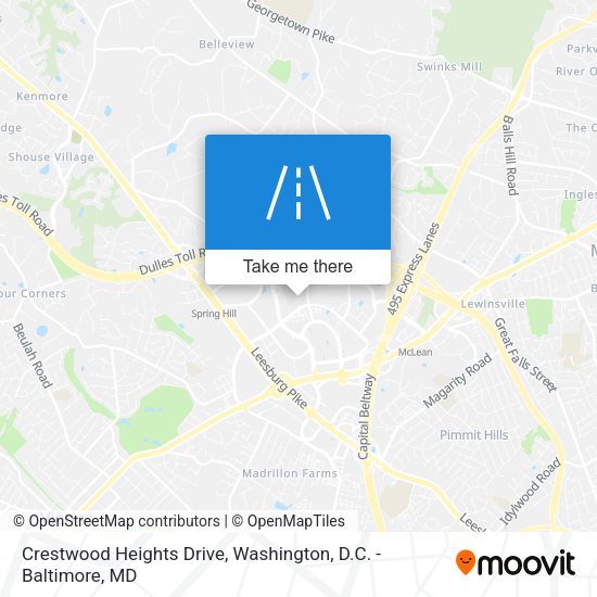 Crestwood Heights Drive map