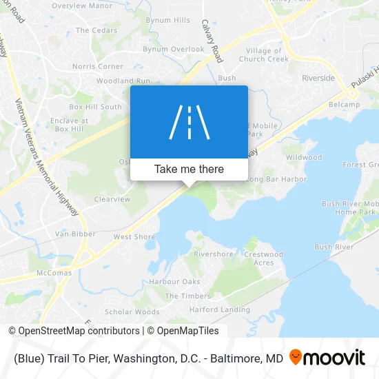(Blue) Trail To Pier map
