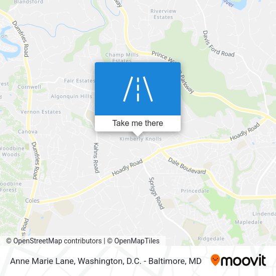 Mapa de Anne Marie Lane