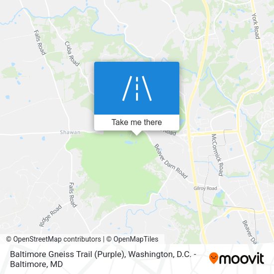 Baltimore Gneiss Trail (Purple) map